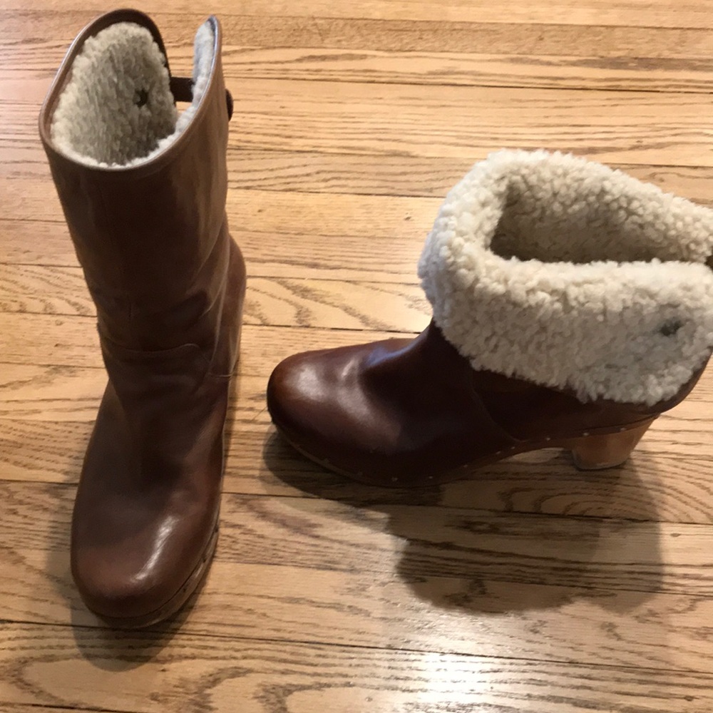 Ugg leather boots/booties size 10